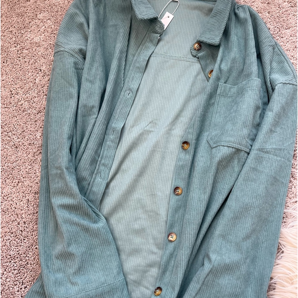 Never worn corduroy button down top